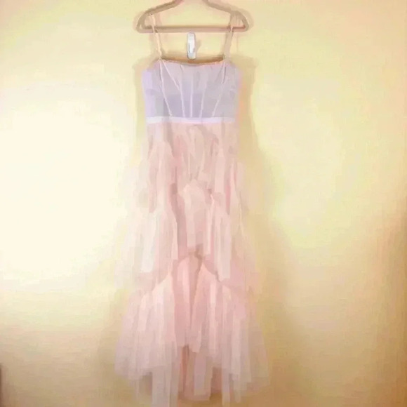 NWT BCBGMAXAZRIA Pink/Mauve Corset Tulle Tier “Taylor Swift” Gown Dress Size 12 - Picture 2 of 16